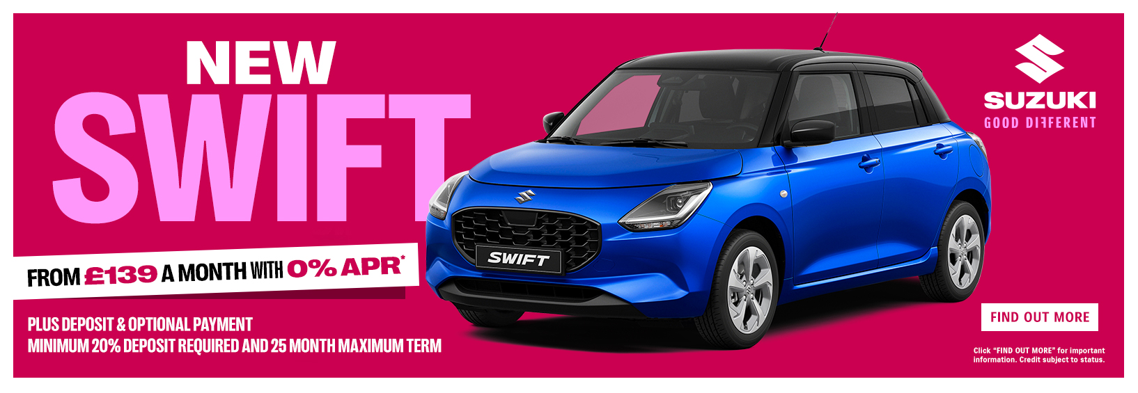 Suzuki Swift 2025 0% Offer Banner